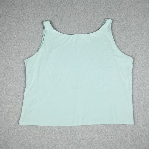 Eileen Fisher Tank Top Womens XL Blue Green Silk Sleeveless Round Neck Blouse - Picture 3 of 15